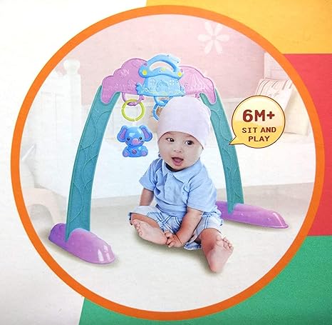 AdiChai Baby Game Frame with 3 Positions of Play, Sleep , Sit and Stand - Along with 3 Hanging Toys