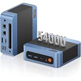 BOSGAME E5 Plus Mini PC Ryzen 5400U, 8GB Upgradable RAM 256GB SATA SSD | Dual 2.5G LAN, WiFi 5/BT5.0, 4K Triple Display HDMI+DP+Type-C, W11, Perfect for Soft Router, Home &amp; Office