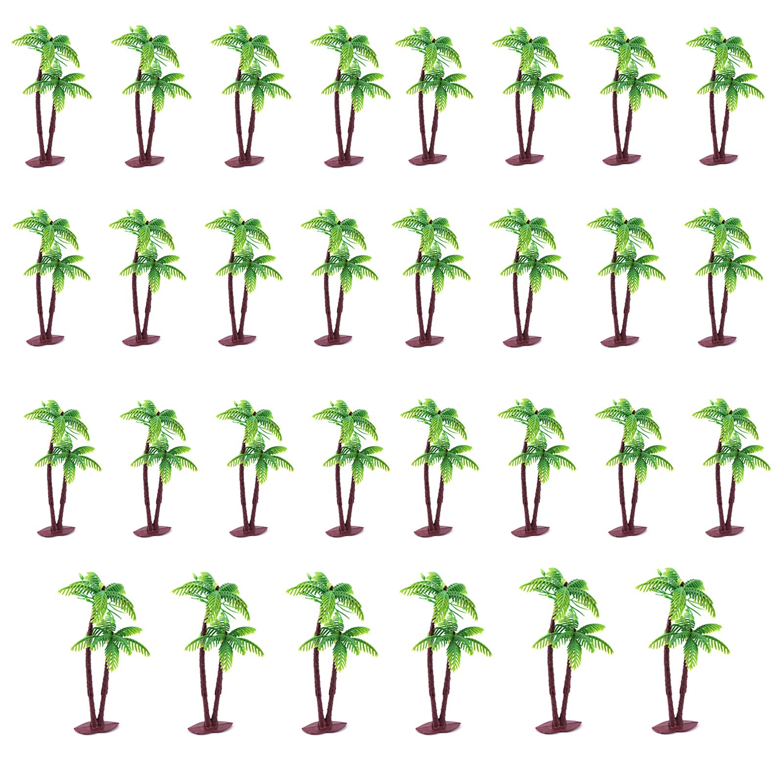 XHBTS 30 Pcs Coconut Palm Model Trees/Cake Topper - Charming Cupcake Topper Scenery Model Scenery Model for Cake Decorations or Building Model Landscape