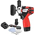ACDelco Mini Cordless Polisher Tool Set 2 Speed 12V 3” Pad, Set with 2 Li-ion Batteries, Charger, and Accessory Kit, G12 Series ARS1214,Red
