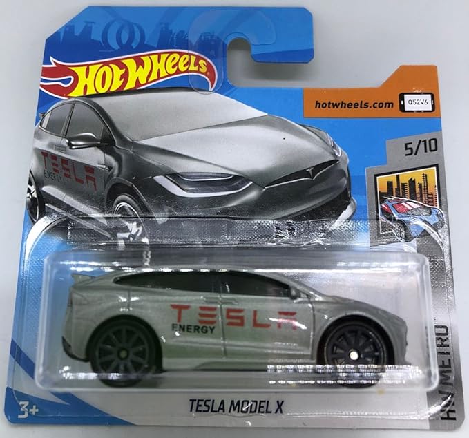 2018 Hot Wheels Black Tesla Energy Model X Elon Musk 328365
