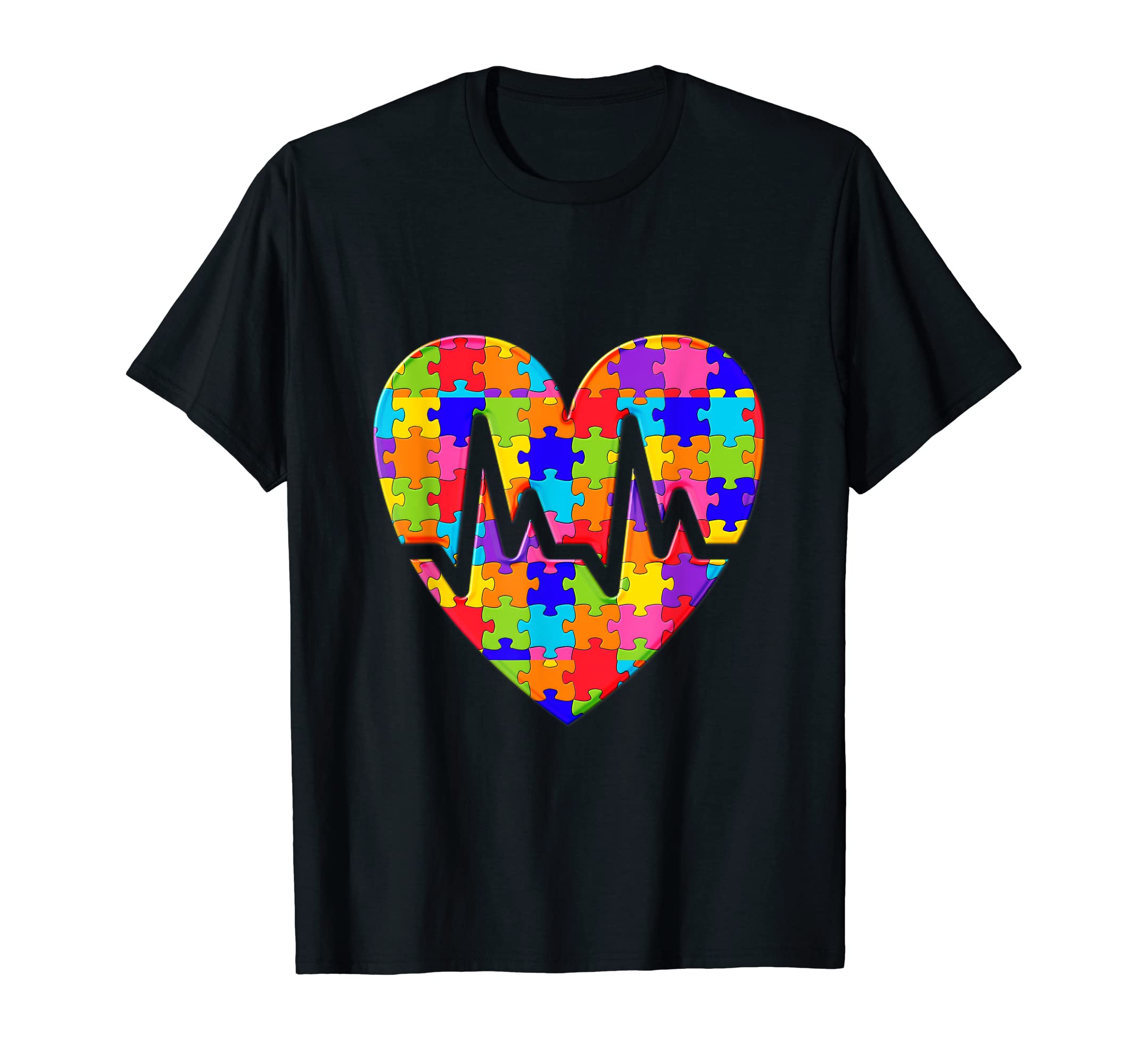 Cardiology Heart cardiac heartbeat Jigsaw Autism Puzzle T-Shirt