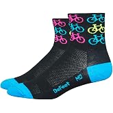 DEFEET, Aireator 3" Patterned Cycling Socks, For Biking, Running &amp; Everyday | USA-made Aireator socks with open mesh airflow, moisture-wicking Repreve recycled poly, low-bulk fit, no-feel toe seams