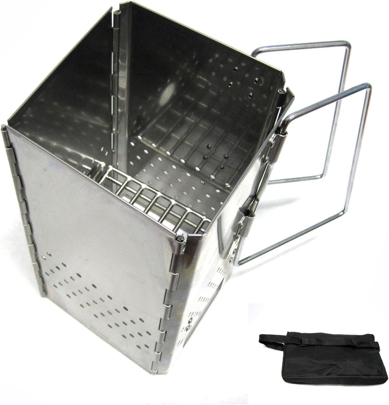 New Folding Charcoal Starter Stainless Steel Outdoor BBQ Grill Chimney Starter : Garden & Outdoor