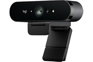 Logitech Brio 4K Webcam, Ultra 4K HD Video Calling, Noise-Canceling mic, HD Auto Light Correction, Wide Field of View, Works with Microsoft Teams, Zoom, Google Voice, PC/Mac/Laptop/Macbook/Tablet