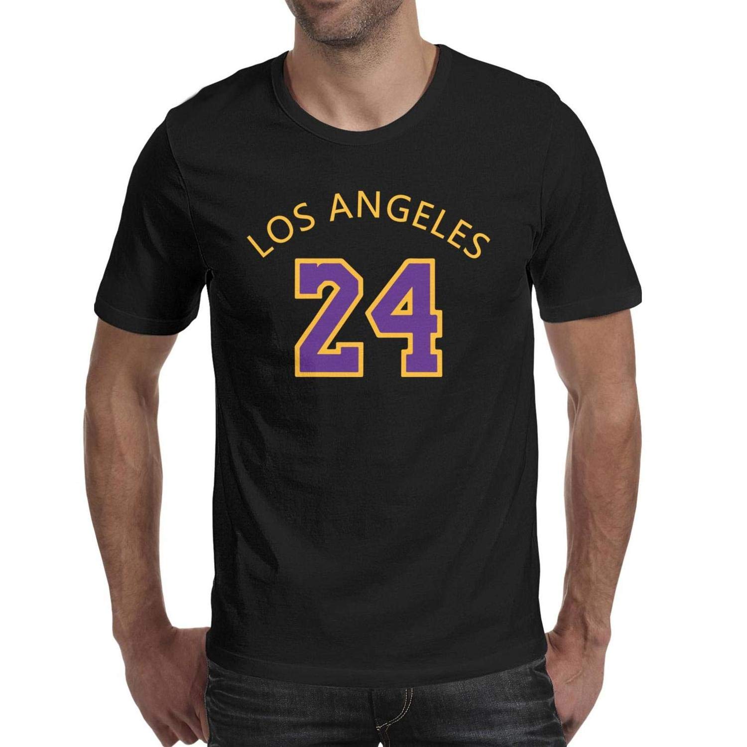 Crew Neck Breathable Short Sleeve Black Mamba Kobe Bryant #24 Running Cute T Shirt