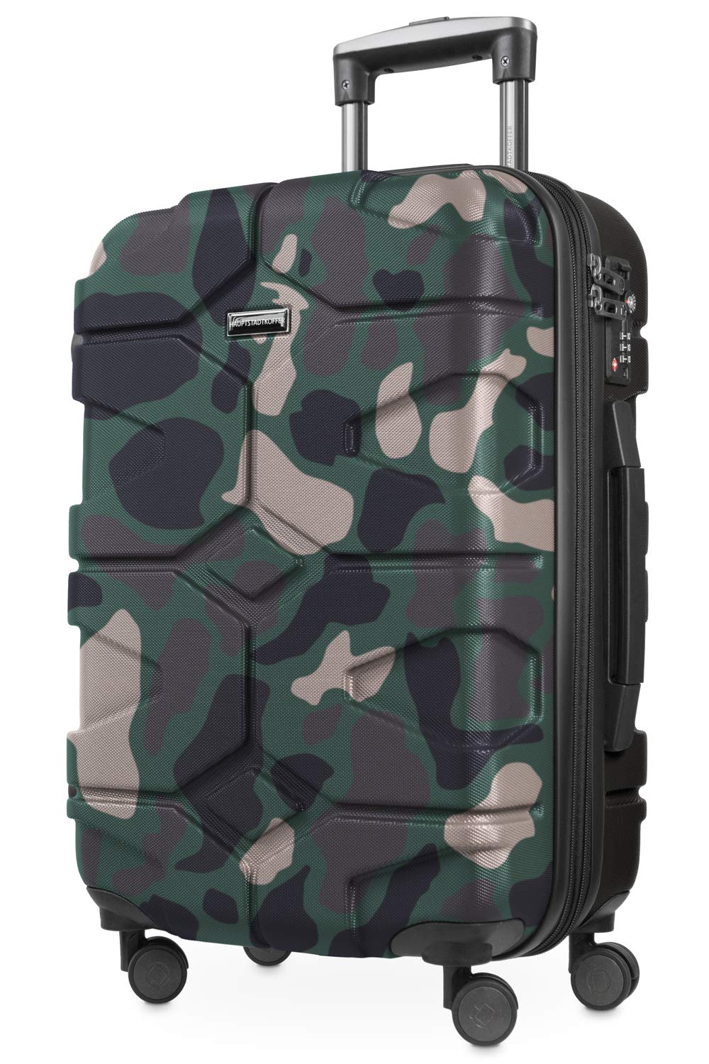 Hauptstadtkoffer - X-Kölln - Hand Luggage Hard Shell Expandable Cabin Trolley TSA Lock, 55 cm, 50 Liter, Camouflage
