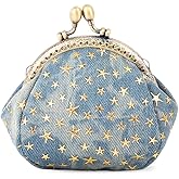 iSuperb Coin Purse Coin Bag Star Pouch Kiss-Lock Change Purse Small Wallets Coin Pouch for Women (Blue)