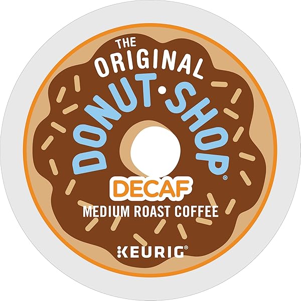 THE ORIGINAL DONUT SHOP KEURIG SINGLE-SERVE K-CUP PODS, DECAF KEURIG SINGLE-SERVE K-CUP PODS, MEDIUM ROAST COFFEE, 12 COUNT