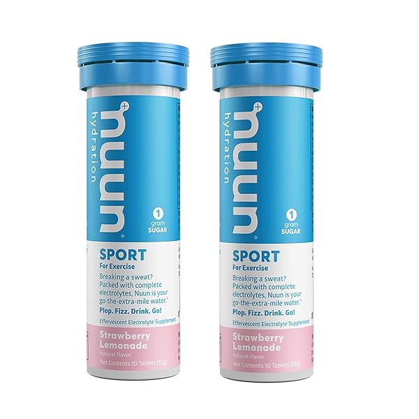 NUUN HYDRATION: STRAWBERRY LEMONADE ELECTROLYTE DRINK TABLETS (2 TUBES OF 10 TABS)