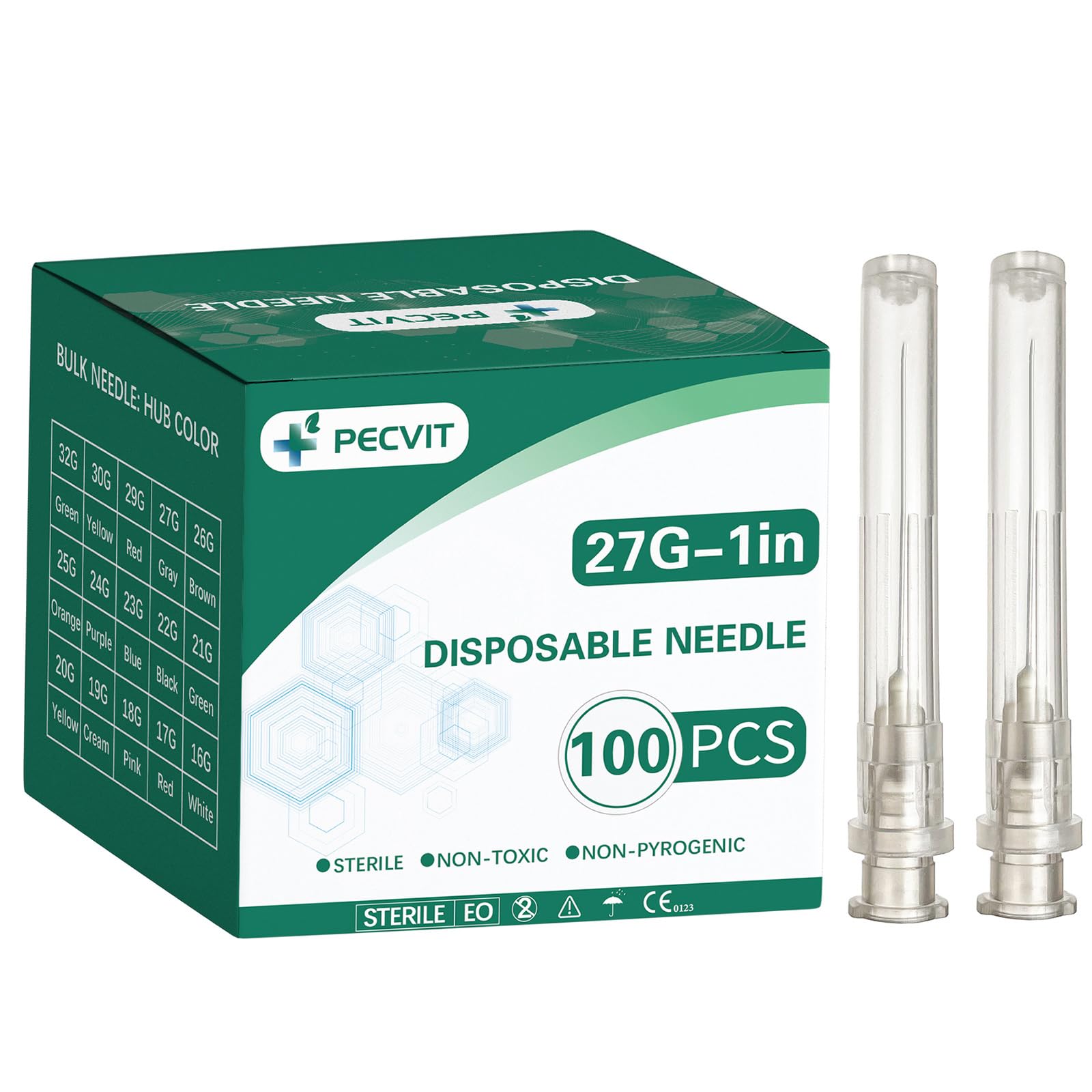 Photo 1 of 100Pack 27 Gauge 1 inch Needle Luer Lock Lab Dispensing Accessories for Measuring,Refilling Inks