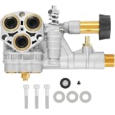 RALZAOTO 7108366 Pressure Washer Pump Manifold | Replacement for Axial Cam Pressure Washer Pump 510020 520006 Cleaning Manifold