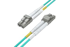 1M OM3 LC to LC Fiber Patch Cable, 10Gb Multi-Mode Jumper Duplex LC-LC UPC 50/125um, LSZH, Fiber Optic Cord for 10G/1G MMF SF