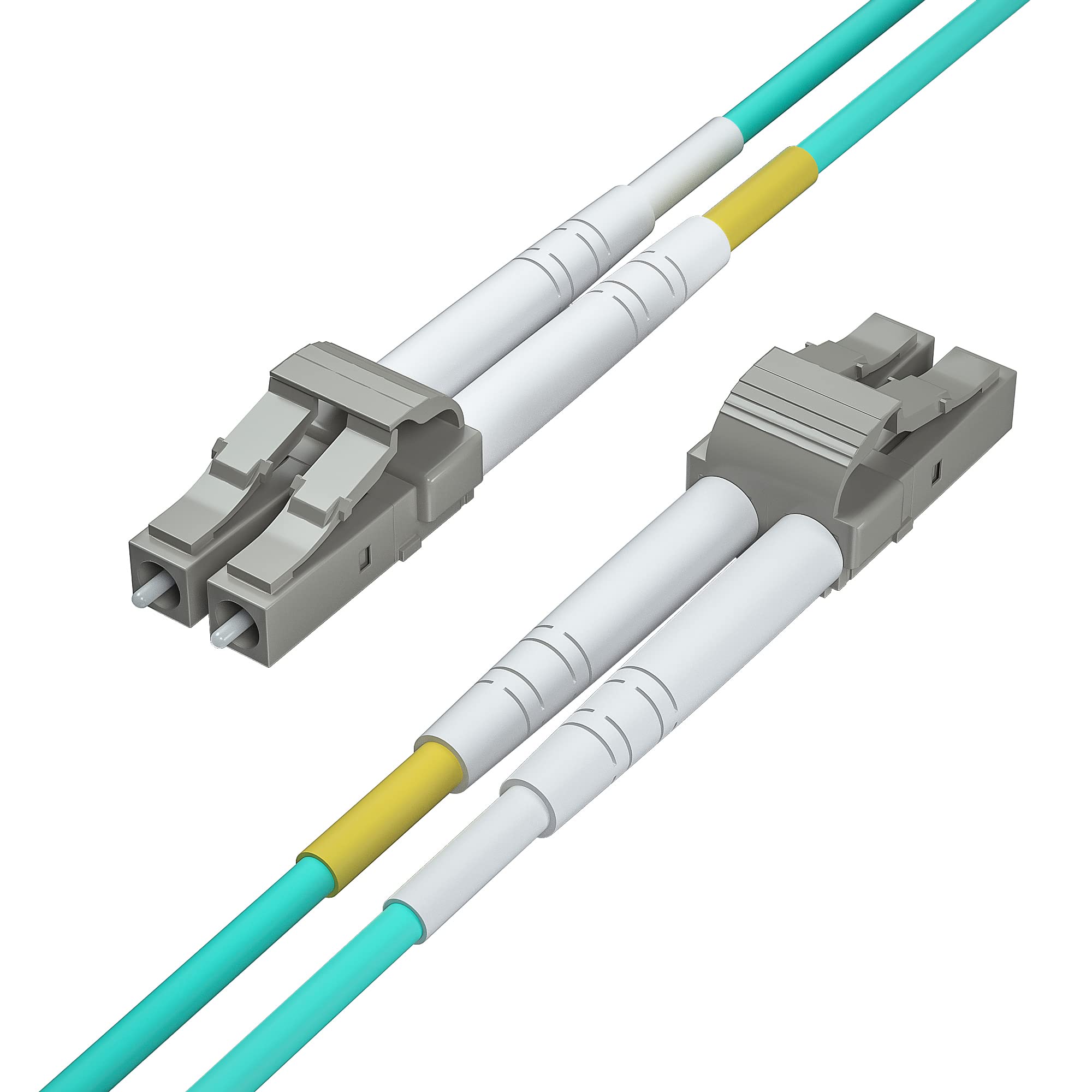 OM3 LC to LC Duplex Fiber Optic Cable, Patch Cord, Multimode Jumper, 10-meter(32.8ft)