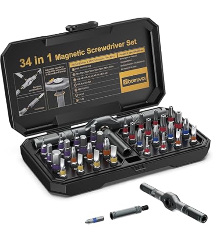 CLE A MOLETTE,BS22-A--Mini Clé à Cliquet Magnétique 1-4 Pouces (hexagone Torx Contrôle