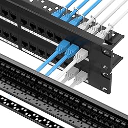 CableGeeker Patch Panel 48 Port, Cat6 Patch Panel