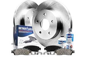 Detroit Axle - Rear Brake Kit for 2006-2018 Toyota RAV4 Lexus HS250h Disc Brake Rotors Ceramic Brakes Pads: 11.06" inch Rotor Replacement 2007 2008 2009 2010 2011 2012 2013 2014 2015 2016 2017