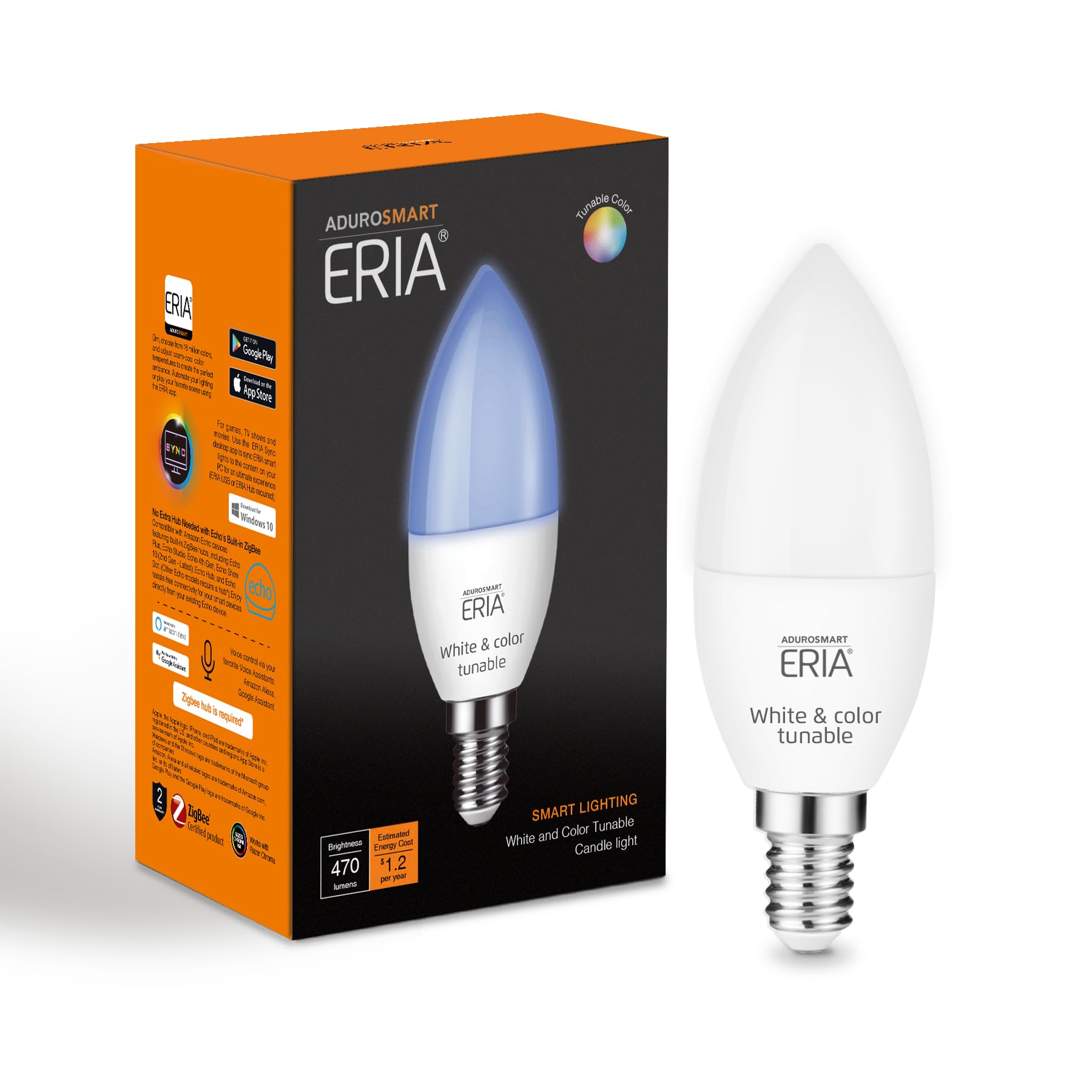 AAduroSmart ERIA E14 Candle Colour & White
