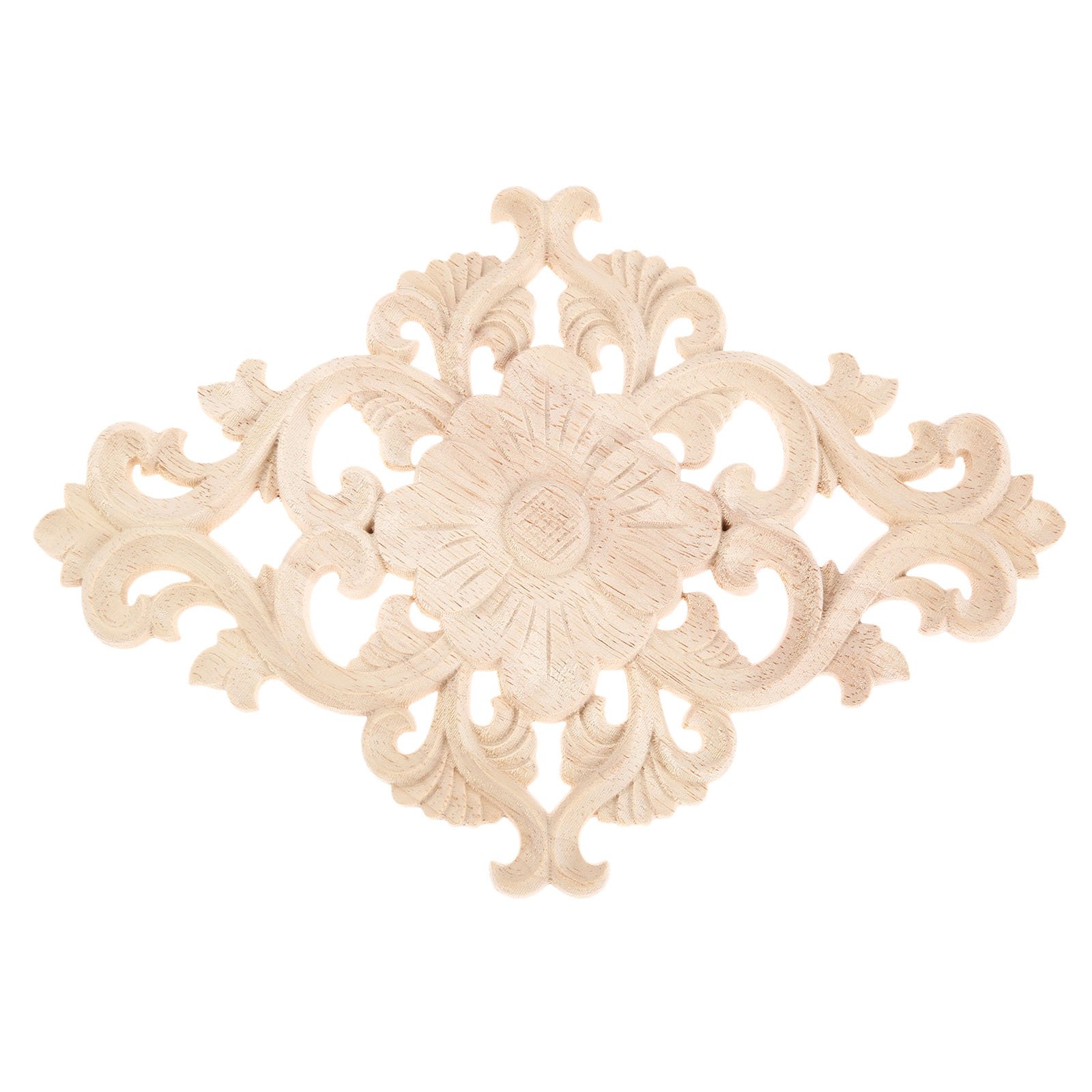 Wood Carved Furniture Applique Onlay (1-Pack, 21x15cm/8.27"x5.9")