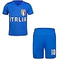 Cnins Kids Soccer Training Jerseys 2-14Y, Boys & Girls Practice Outfits with National Team Colors, Moisture-Wicking