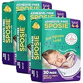 Sposie Overnight Diaper Booster Pads, Stops Leaks and Bedwetting, Original Adhesive-Free Absorbent Inserts, Helps Reduce Nighttime Changes and Rash, Use with Sizes 4-6, Made in U.S.A. 90 ct.