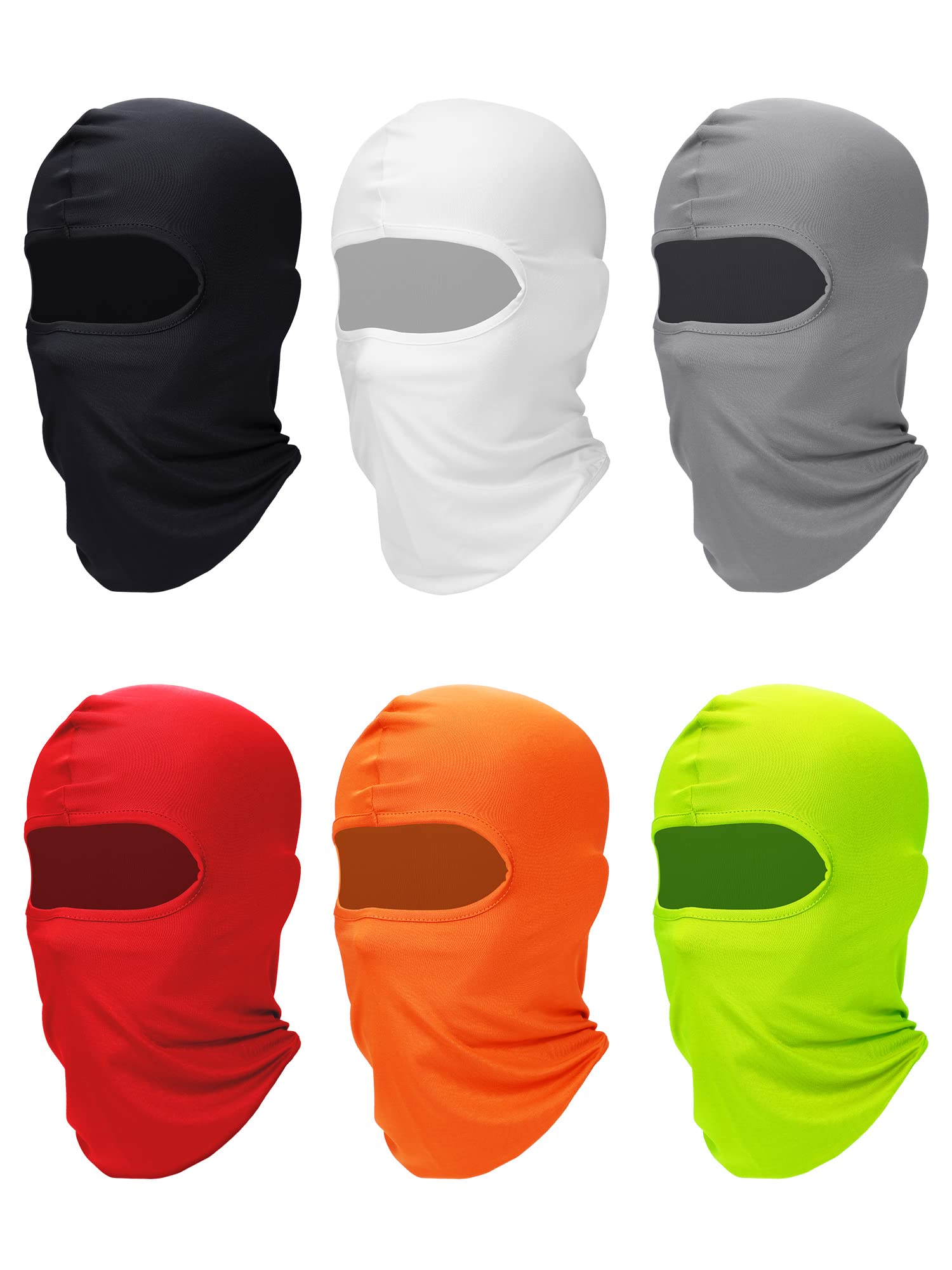 Photo 1 of SATINIOR 6 Pcs Ski Mask Cover Balaclava Full Face Mask Summer Face Cover UV Protection Balaclava Men Women Outdoor Sports(Multicolor)
