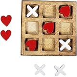 Earthly Home Tic Tac Toe Game Set for Kids and Family, 3D Board Games, Classic Wooden Board Game Home Decor for Living Room D