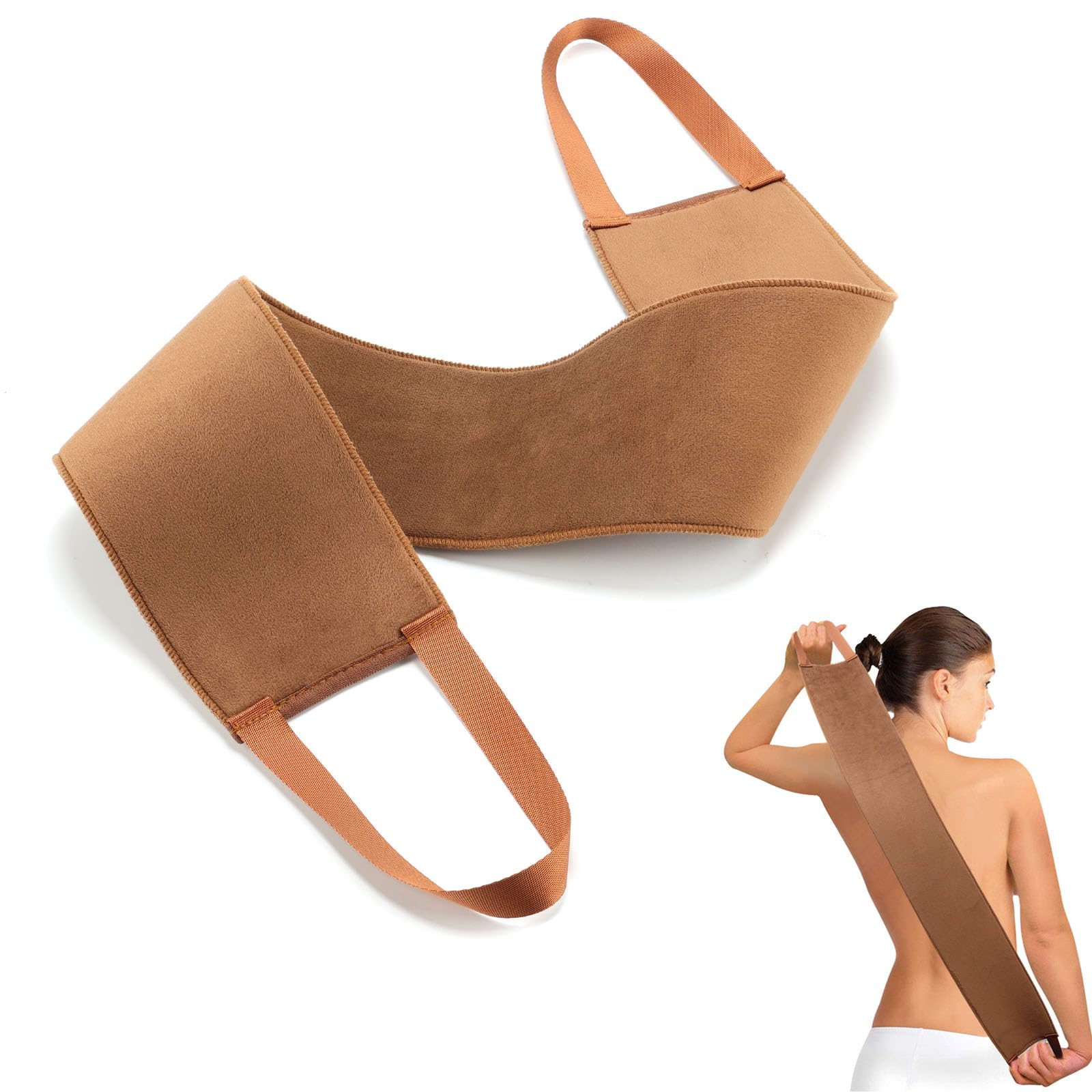 KELILO Luxury Velvet Back Tanner Applicator - Streak-Free Natural Lotion Applicator for Back Tanning Mitt for Lotion,Cream