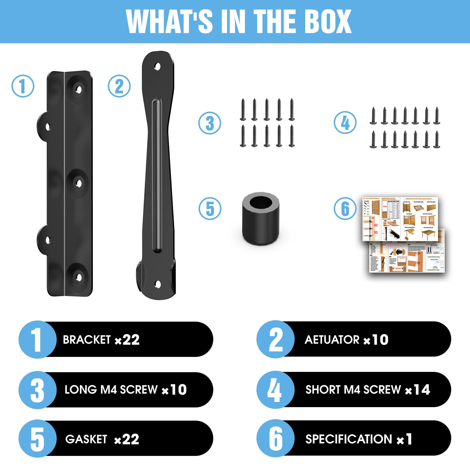 Mua Louver Hardware Kit - Deck Sunblind System Brackets for Adjustable ...