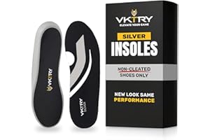 VKTRY Silver Performance Insoles – Carbon Fiber Composite Inserts for Athletes | Lightweight, Structured Arch Support, Shock 