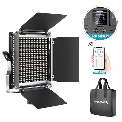 Buy Neewer 528 LED Video Light, Dimmable Bi-Color Photography Lighting Kit  with APP Intelligent Control System, Professional for YouTube Studio Outdoor  Video Lighting with LCD Screen, 3200K-5600K Metal Online at Lowest Prices
