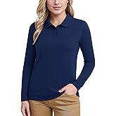 Decrum Long Sleeve Polo Shirts for Women Trendy Casual Womens Golf Shirt Tops