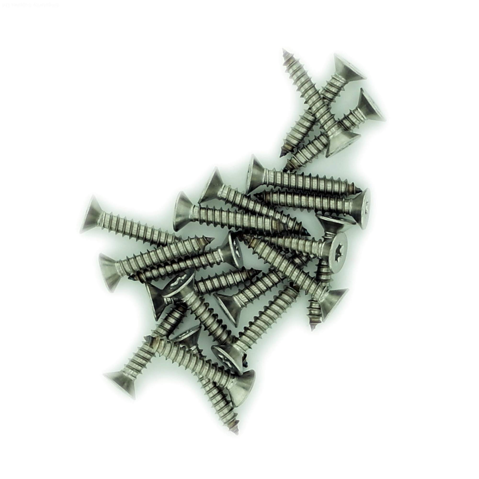 No.8 x 2.35 (4.2mm x 60mm) TX Countersunk Self-Tapping Screw - Stainless Steel (A2) (Pack of 20)