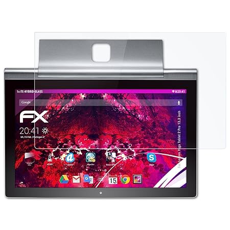 atFolix Glasfolie kompatibel mit Lenovo Yoga Tablet 2 Pro 13.3 inch Panzerfolie, 9H Hybrid-Glass FX Schutzpanzer Folie