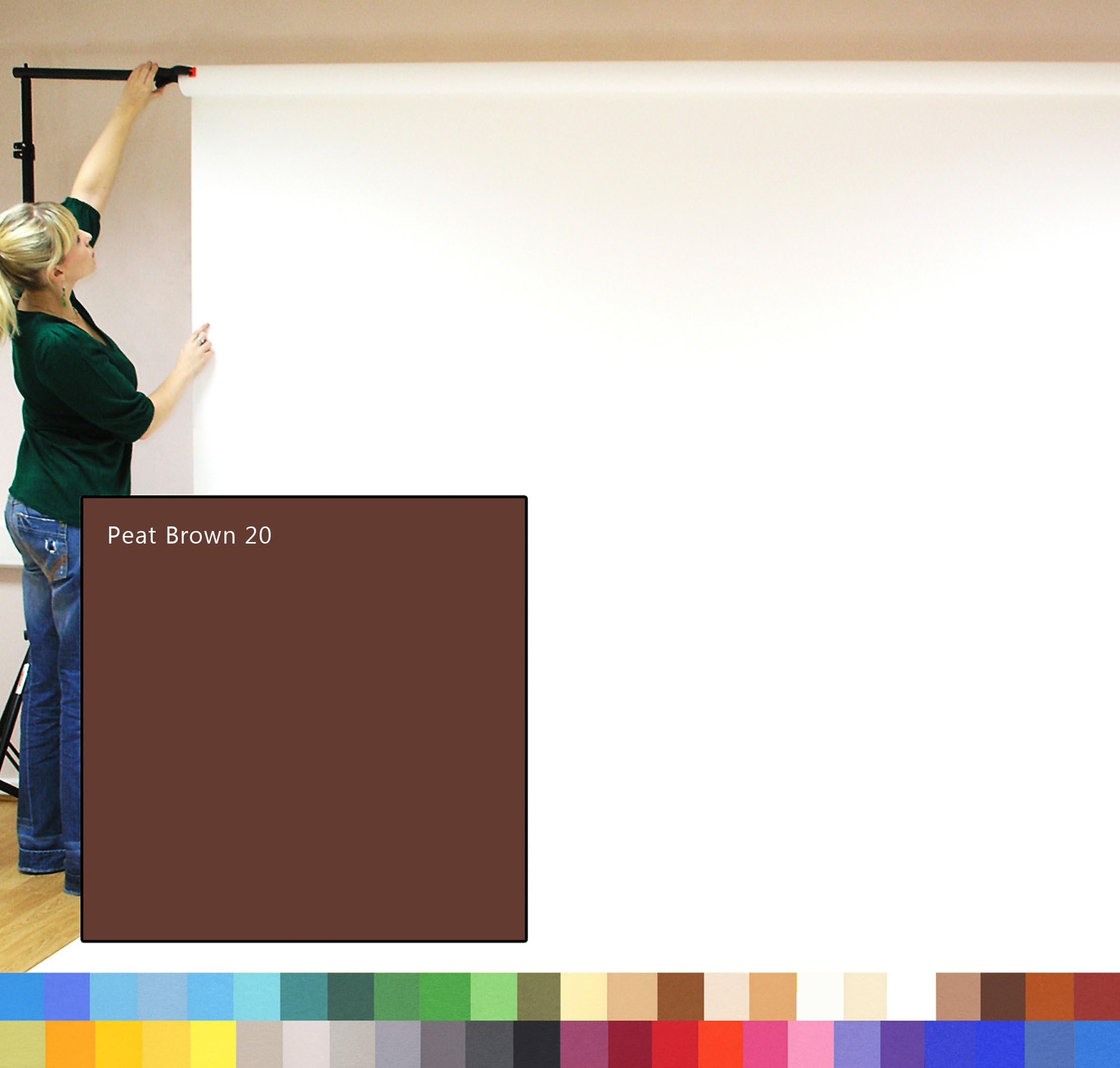 Creativity Photographic Studio Background Paper 2.72m wide x 11m long (Peat Brown)