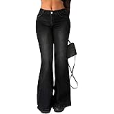 EMMIOL Women Bootcut Jeans Flare Jeans Mid-High Waisted Stretchy Jeans Trendy 90s Denim Pants