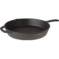 Home-Complete Pre-Seasoned Cast Iron Skillet-12 inch for Home, Camping Indoor and Outdoor Cooking, Frying, Searing and…