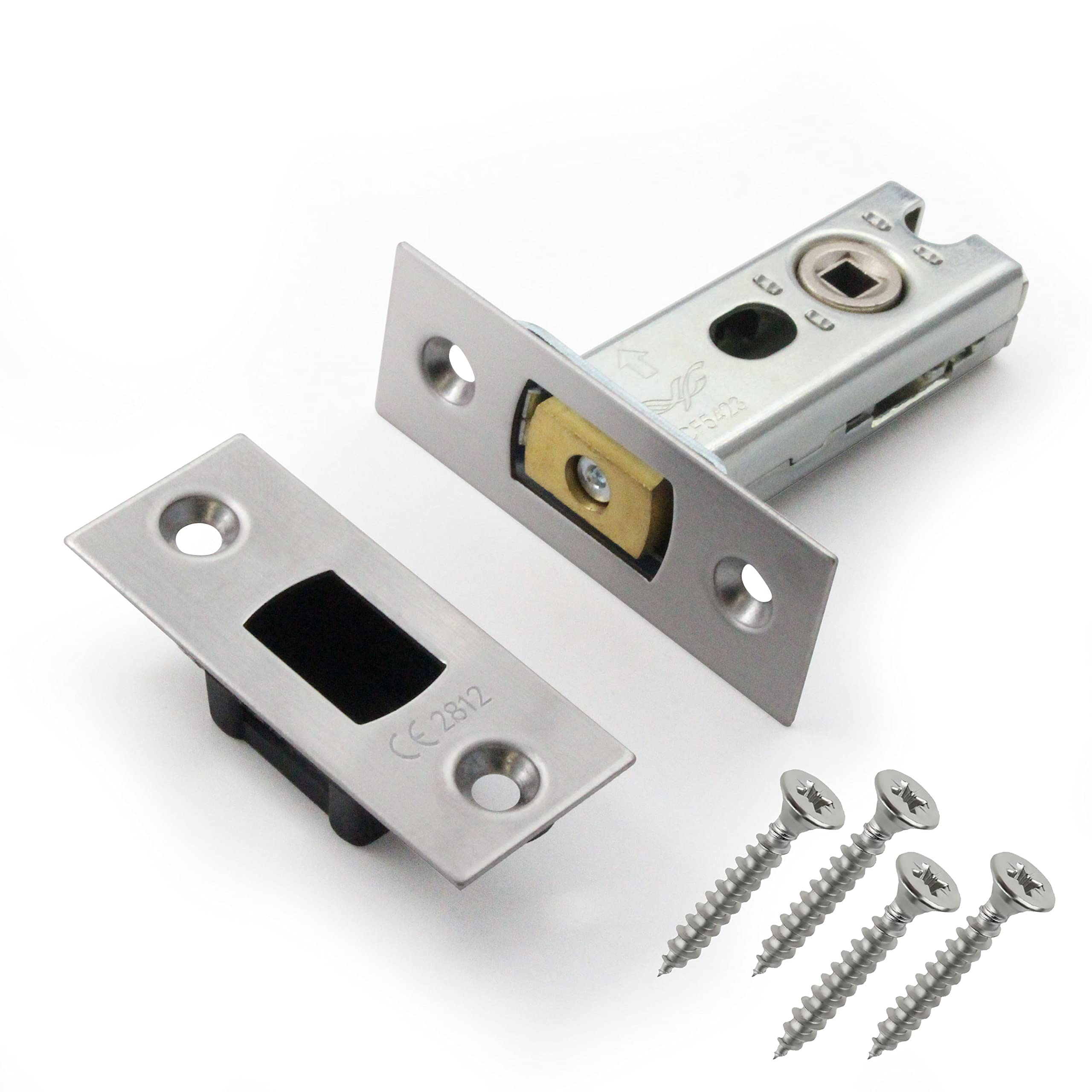 EAI Tubular Deadbolt for Bathroom | 76mm Case 57mm Backset | Satin Stainless