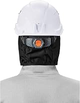Ergodyne 16840 Winter Hard Hat Liner Thermal Fleece Chin Length Black N-Ferno view 8