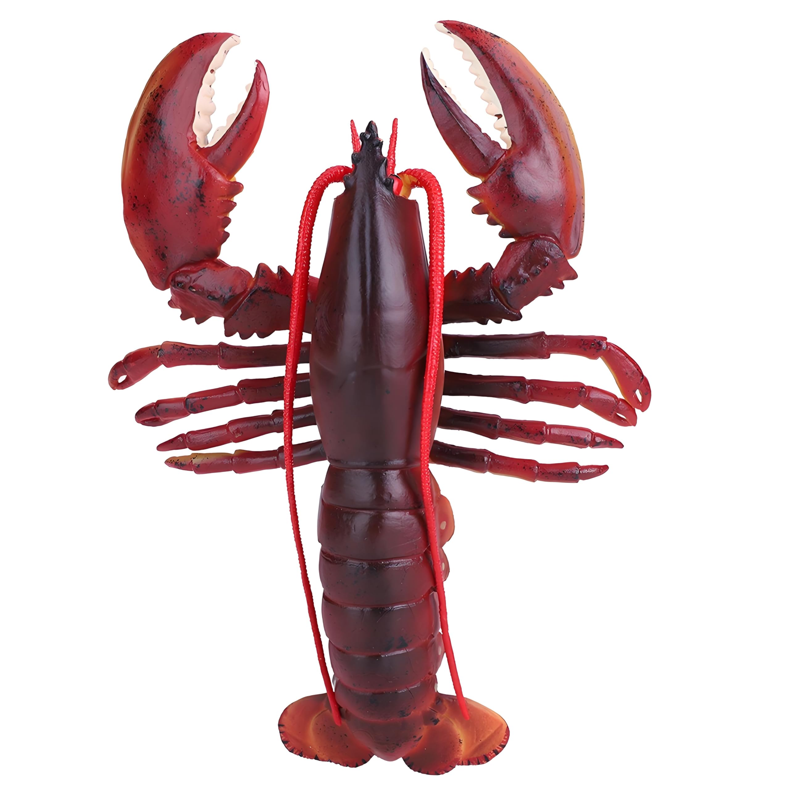 Simulation Soft plastic Lobster Model Seafood Restaurant Prop Decoration Toy for children(23cm-Dark color # 1) Animal Model Figures Robots