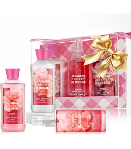 Amazon.com : Vital Luxury Bath & Body Kit: Japanese Cherry