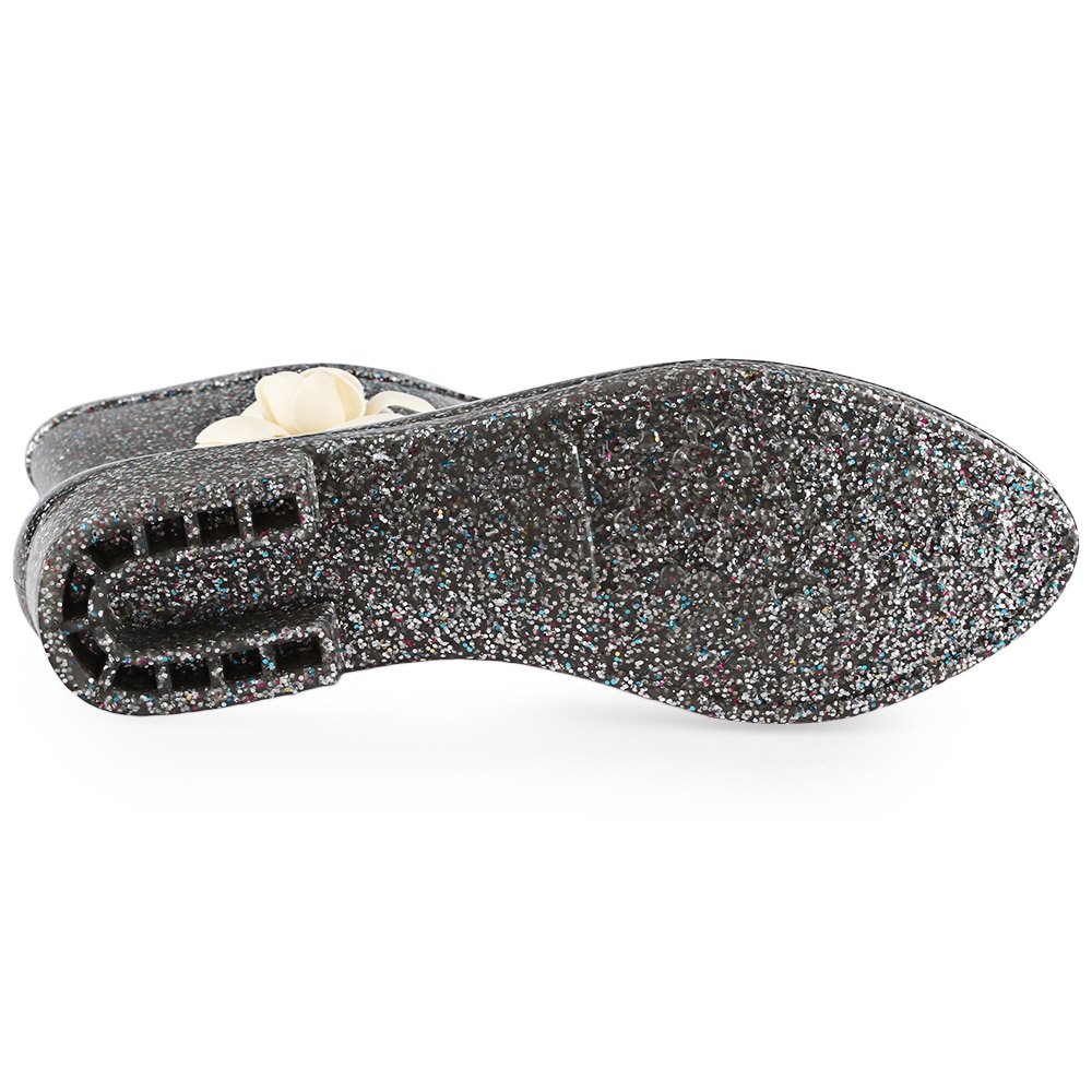 hannea paillette embellishment floral water resistance ladies rain boots