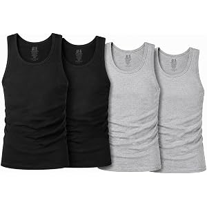 Fruit of the Loom Men's Sleeveless Tag Free Moisture Wicking Tank A-Shirt