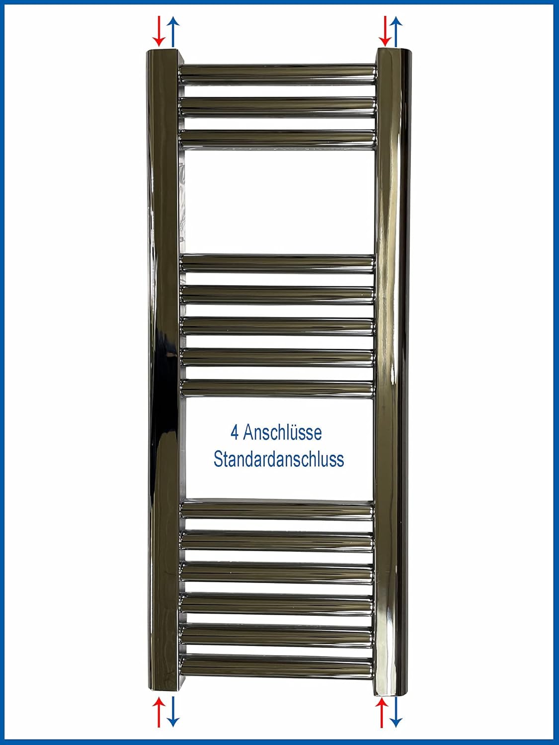 Radiador de baño LIDYA cromo 800 x 300 mm. recto toallero ...