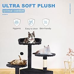 FDW Cat Tree 54in Cat Tower Multi-Level Durable Cat