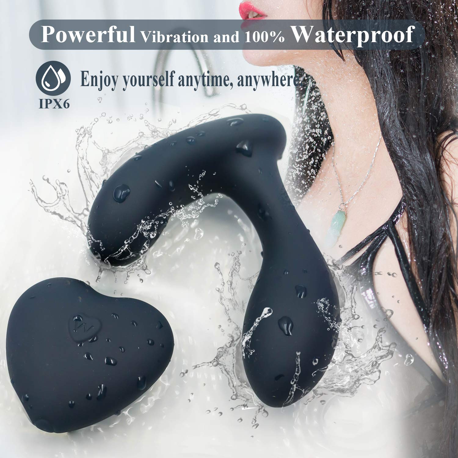 Prostate Massager, Anal Vibrator with Dual Motors/10 Frequency Modes/USB Rechargale/Whisper Quiet/Wireless Remote Control, Waterproof Personal Massager Sex G-Spot Anal Toys for Man Women Adult (Black)