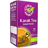 Karak Tea Instant Premix Cardamom Natural Chai Powder Oriental Egyptian Arab Egypt Arabic Kosher Halal (1 Pack = 10 Sachets x 20 gm) شاى كرك بالهيل سريع التحضير