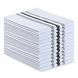 Blue Needles French Stripe Dinner Table Napkins Set