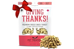 The Granville Island Pet Treatery Freeze Dried Turkey Treats for Dogs & Cats (50g, Pack of 1) - Single Ingredient Flash Froze