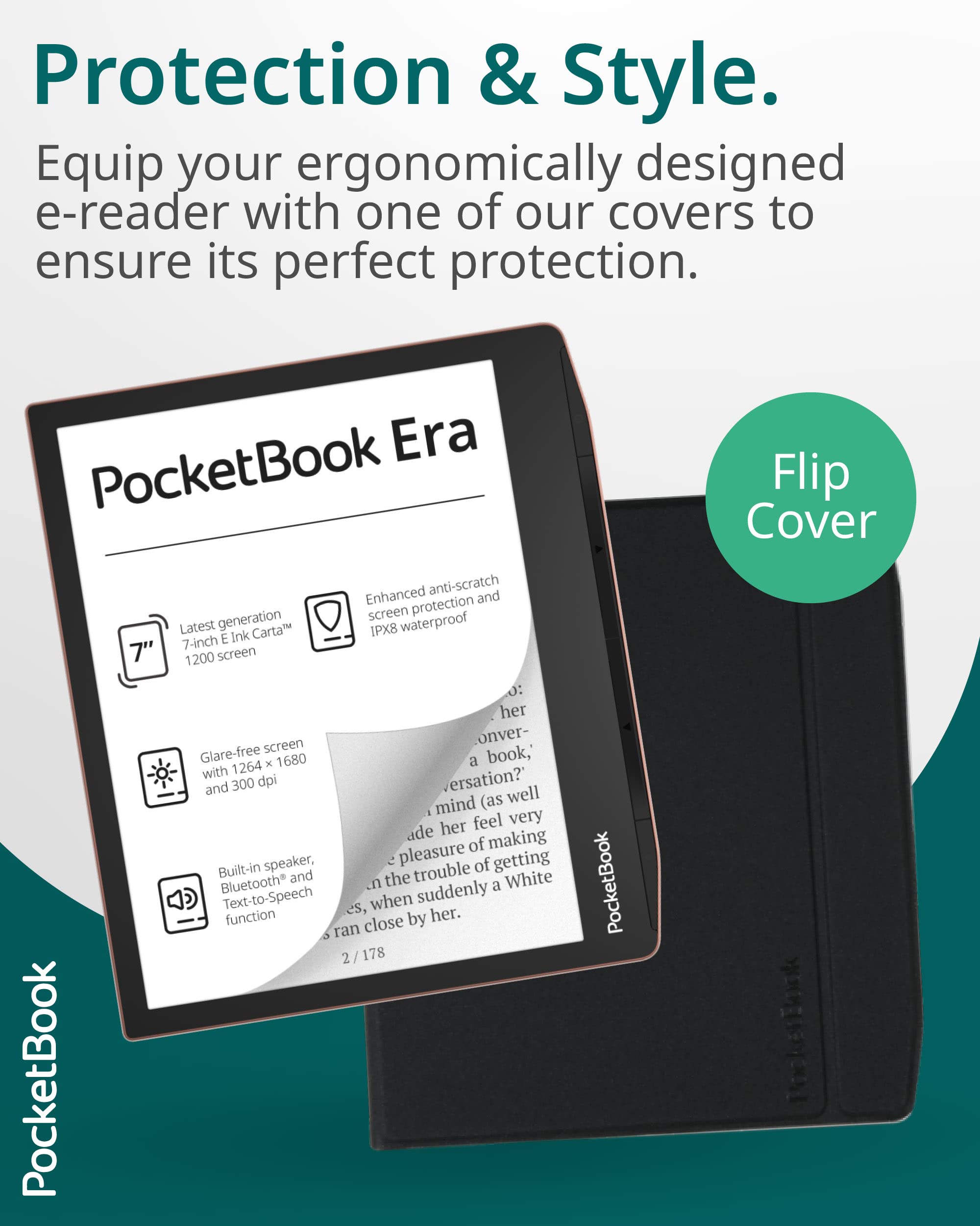 PocketBook Era E-Reader, Sunset Copper, 64GB | 7? Glare-Free & Eye-Friendly Touch-Screen with E -Ink Technology | Waterproof | Text-to-Speech, Audio- & E-Book Reader | SMARTlight & Built-in Speaker